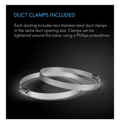 AC Infinity Flexible 10 Inch Aluminum Ducting, Heavy Duty Four Layer Protection 25 Feet Long for Heating and Cooling Ventilation and Exhust