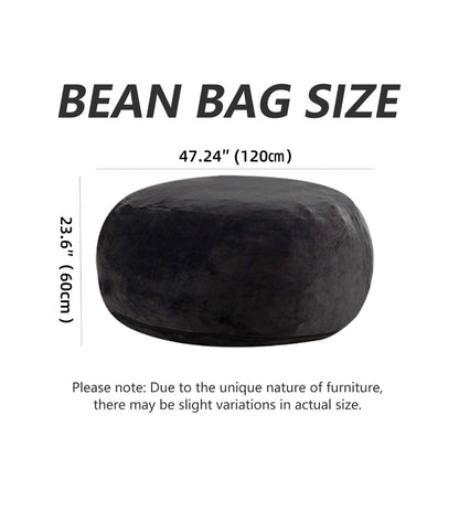 Big Bean bag Chair 4Ft. Memory Foam for Adults, Giant Lounge memory Foam Filler, Removable Washable Flannel Cover, Bean Bag Lounge Seat for Bedroom Living Room Adults/Kids (New in Box) (Black)
