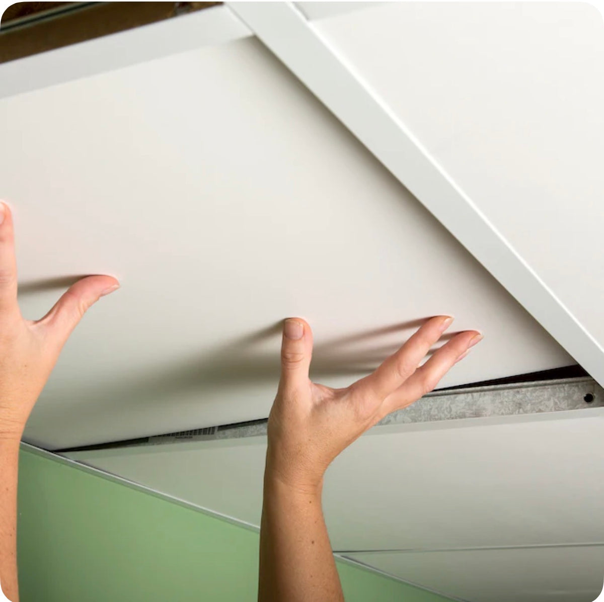 Genesis 2 Ft. X 2 Ft. Border Fill White PVC Lay in Ceiling Tile (4 sq Ft./Case) (New in Box)