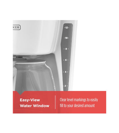 Black & Decker 12 Cup Programmable Coffeemaker (White/Stainless Steel) (New in Box)