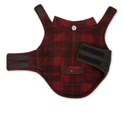 Free Country Plaid Red Dog/Cat Pet Jacket S (New)