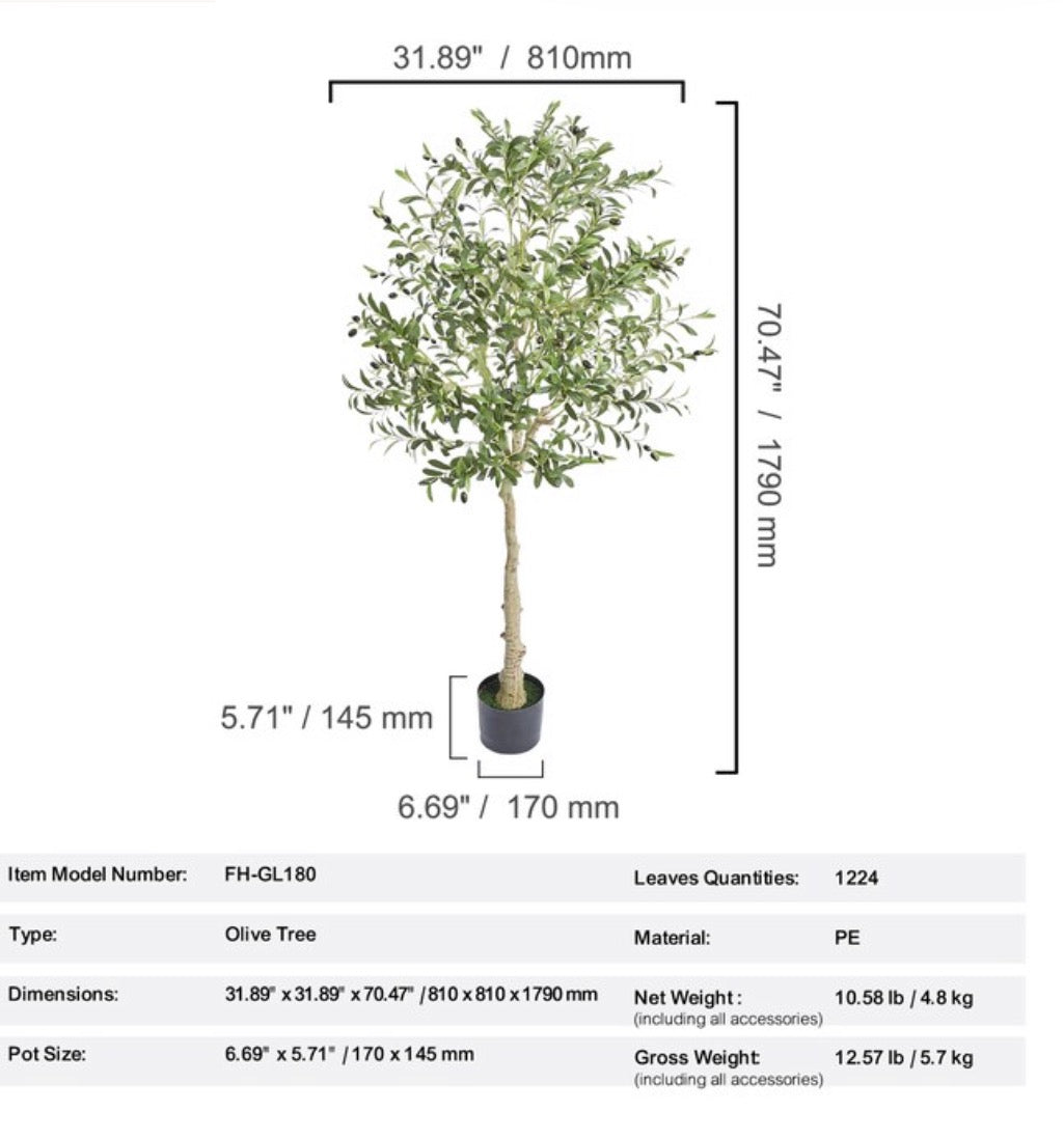 Artificial Lifelike Olive Tree