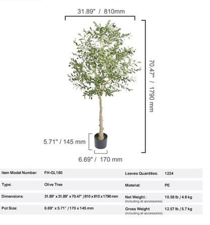 Artificial Lifelike Olive Tree