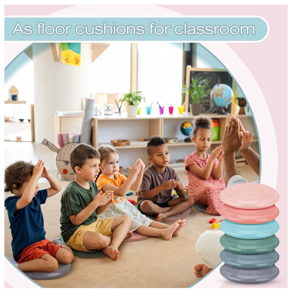 Wiggle Seat Inflated Wobble Cushion for Sensory Kid 13 Inch Balance Disc Kids Flexible Seating Exercise Sensory Pad Chair Cushion for Classroom Office School (Morandi) (New in Box)