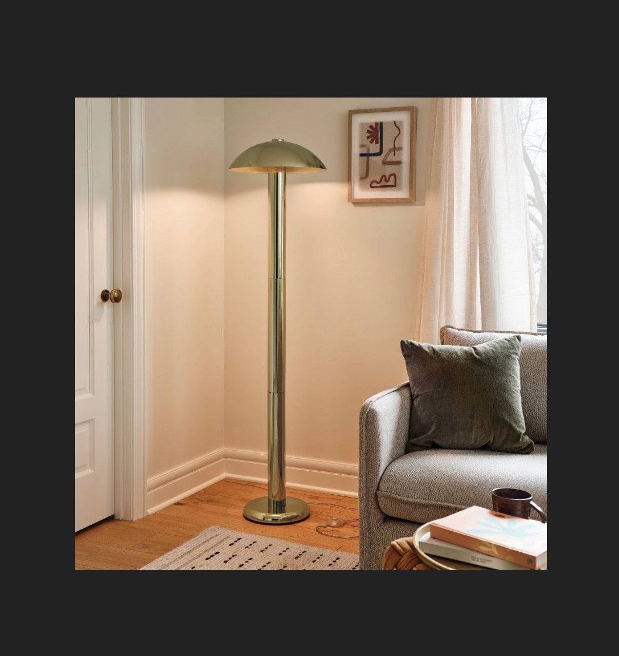 Mild Steel Floor Lamp (Brass) (New in Box)