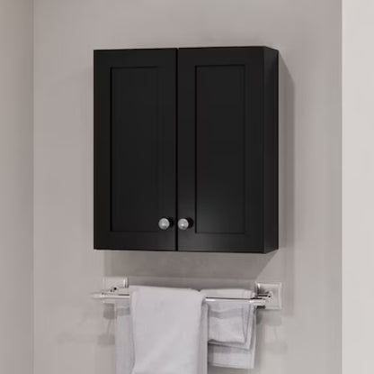 (New) Black Bathroom Wall Cabinet