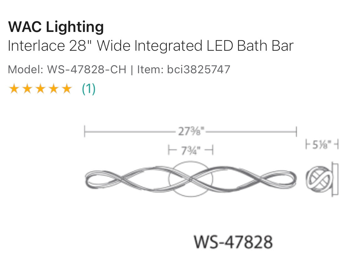 WAC Lighting Interlace 28" Wide Integrated LED Bath Bar