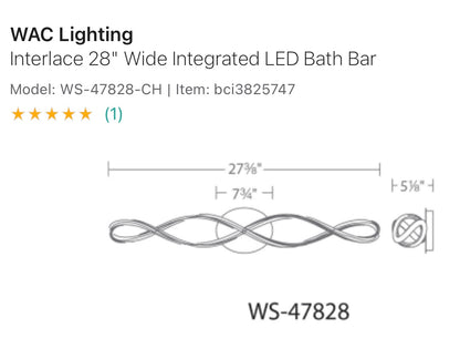 WAC Lighting Interlace 28" Wide Integrated LED Bath Bar