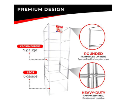 Cedar Ridge Square Foldable Tomato Cages Made in USA Heavy Duty Plant Support for Vegetable Garden, Vegetable, and Flowers-Stakes and Trellis for Climbing plants 13 Inch X 56 Inch (New)