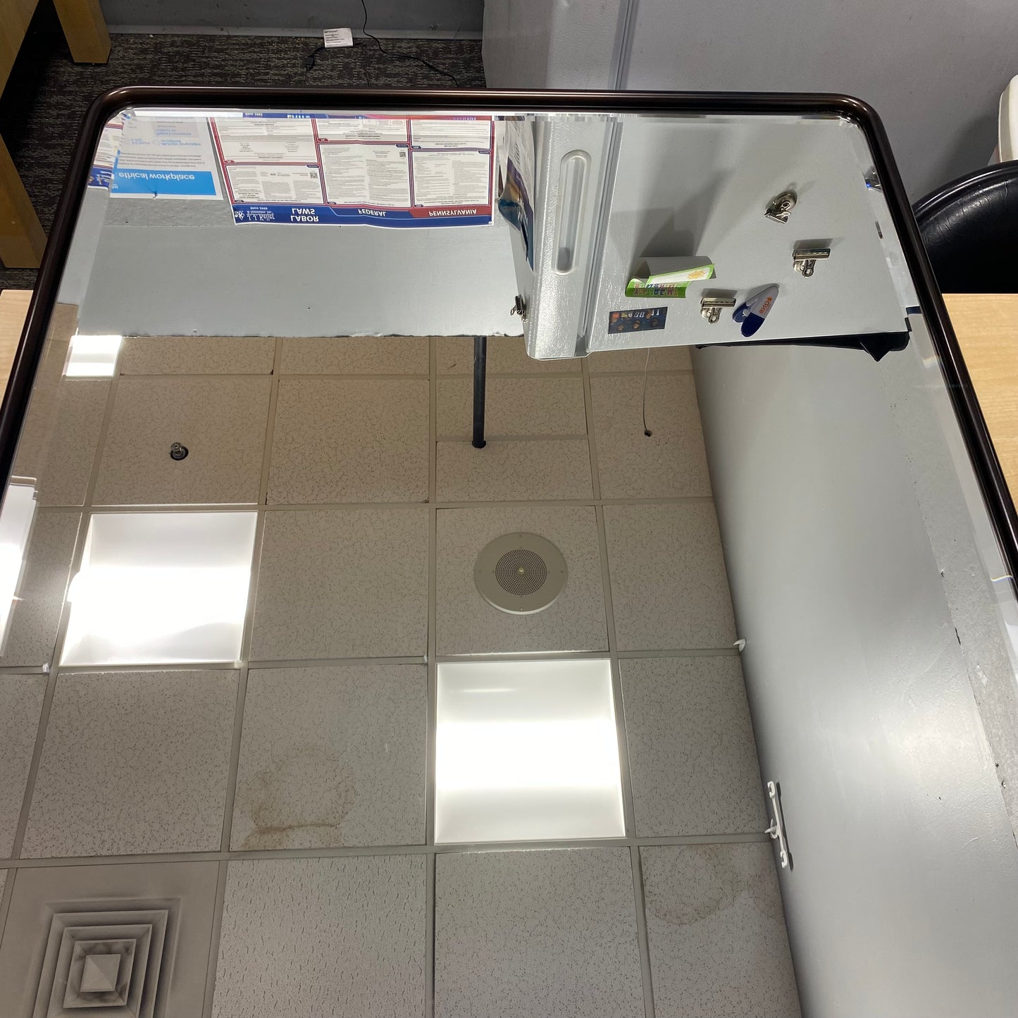 Pottery Barn Vintage Rounded Rectangular Mirror 23" W x 35" H Color: Aged Bronze