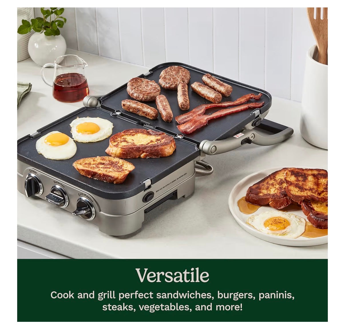 Cuisinart Griddler Indoor Grill, Panini Press, Sandwich Maker & More, 5-in-1 Grilling (New in Box)