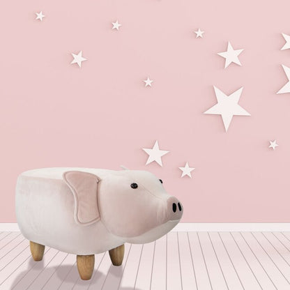 Critter Sitters Modern Pink Pig Ottoman