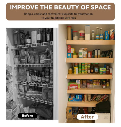 5 Pack 38 Inch X 16 Inch Wire Shelf Cover for Pantry, Closet, Kitchen Waterproof PVC Wood Look Wire Rack Covers for Shelves, Multiple No Tool Installation (New in Box)