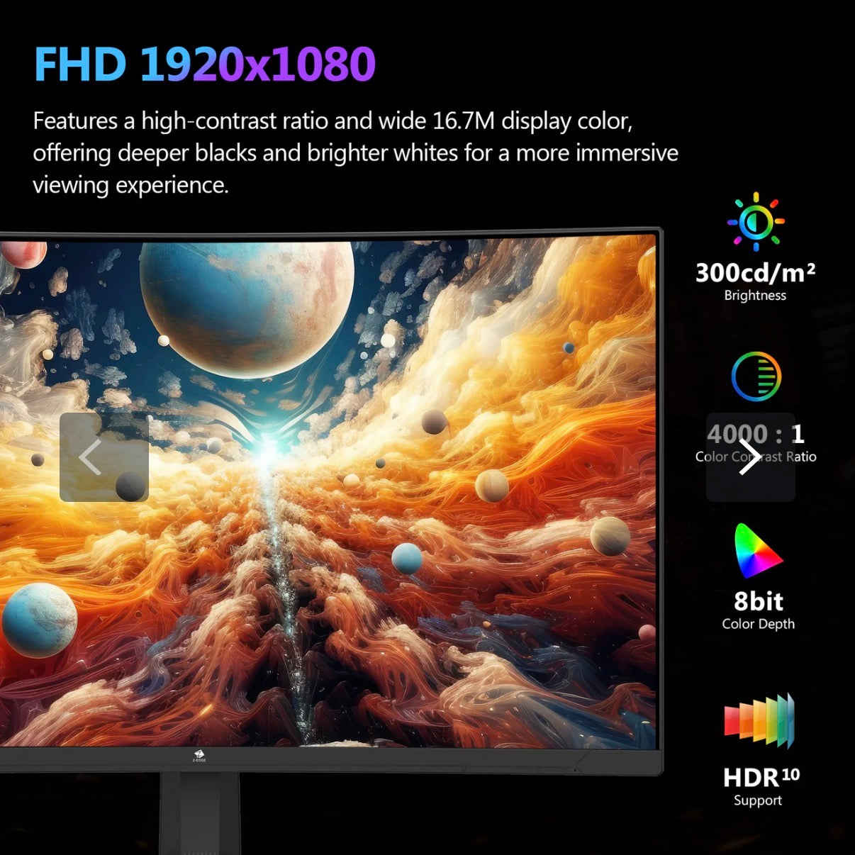 Z-Edge UG27S 27" 300Hz Curved Gaming Monitor