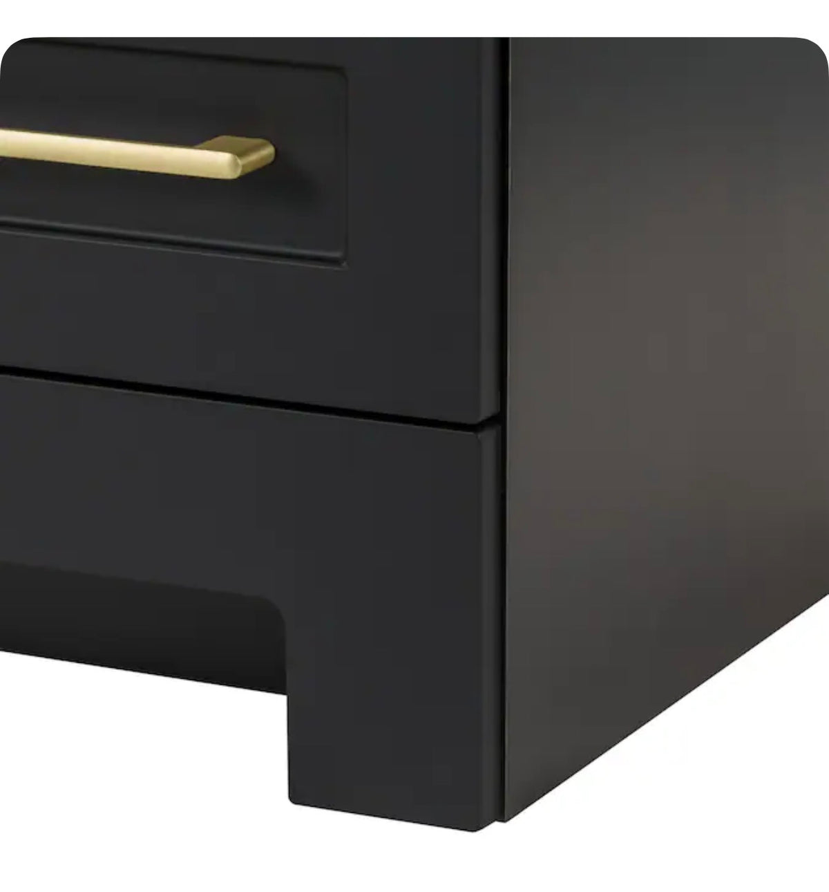 Cauley 24 Inch Black Single Sink Bathroom Vanity with White Cultured Marble Top (Fully Assembled; New in Box)