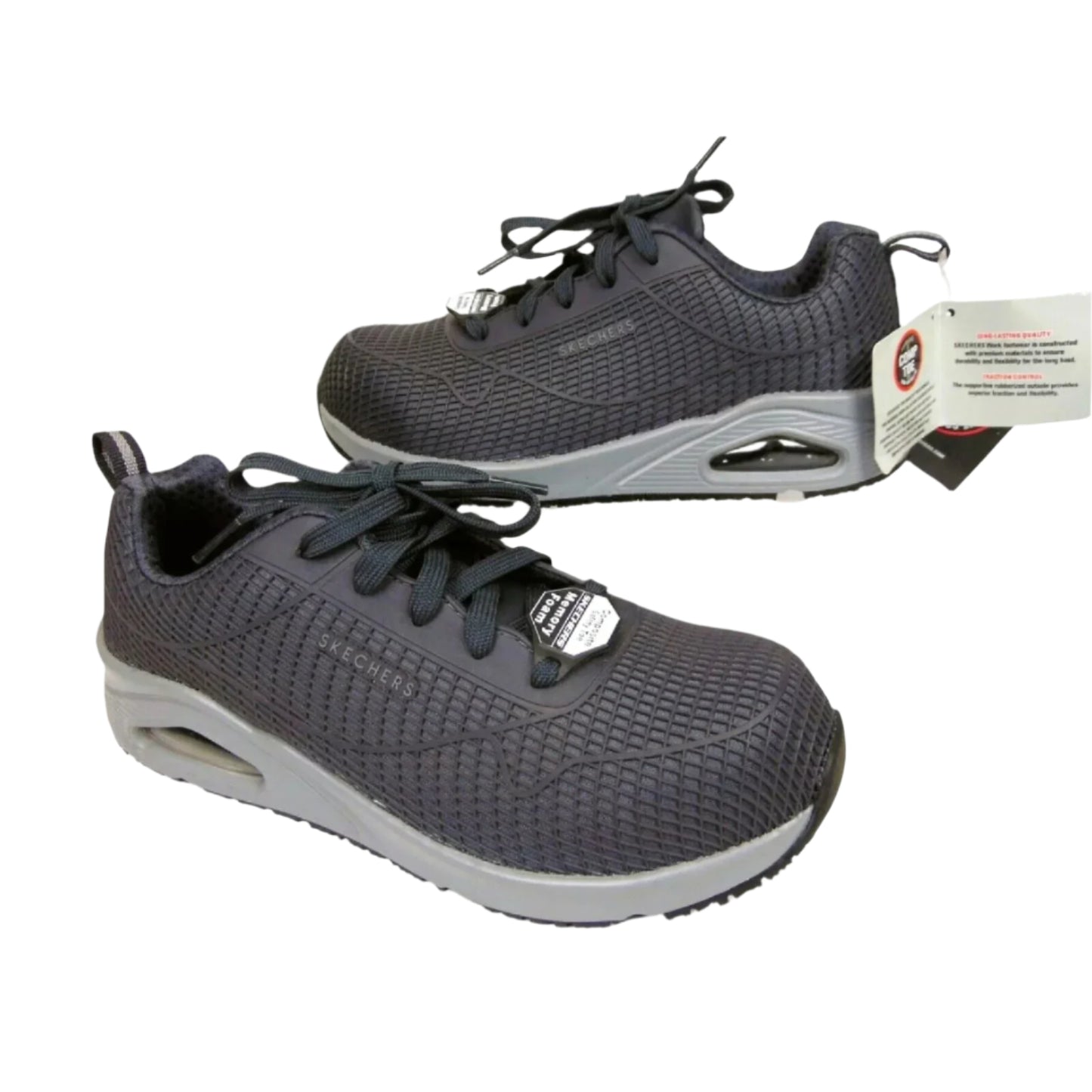 Skechers Uno SR Jhansi Comp Safety Toe Work Sneakers Women's Size 7.0 M, Gray