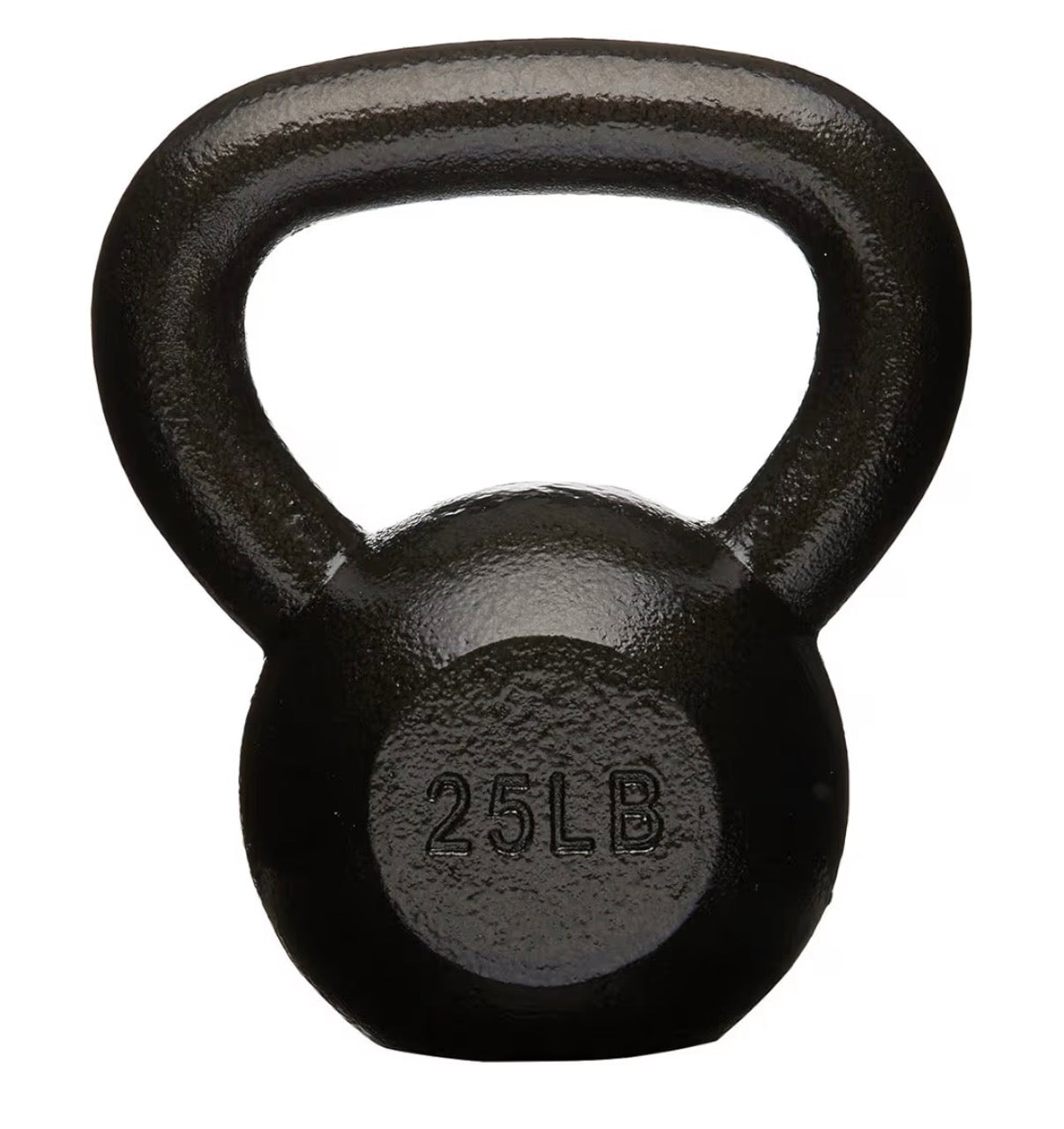 Amazon Basics Cast Iron Kettlebell for Strength Training, Textured Wide Handle (Black) (New)