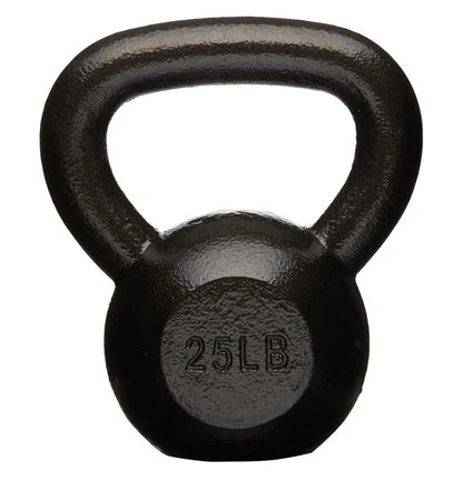 Amazon Basics Cast Iron Kettlebell for Strength Training, Textured Wide Handle (Black) (New)