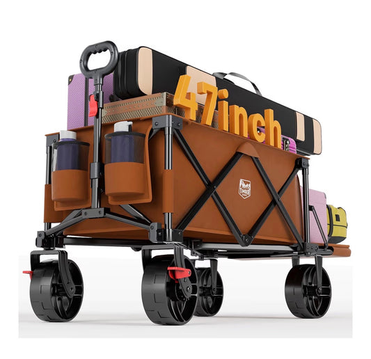 Timber Ridge 47 Inch Collapsible Wagon with Tailgate & Brake