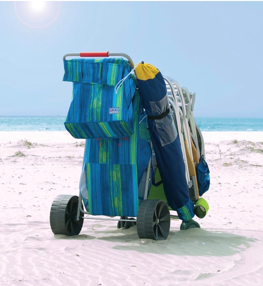 Rio Beach Wonder Wheeler Deluxe Beach, Lawn and Utility Foldable Cart