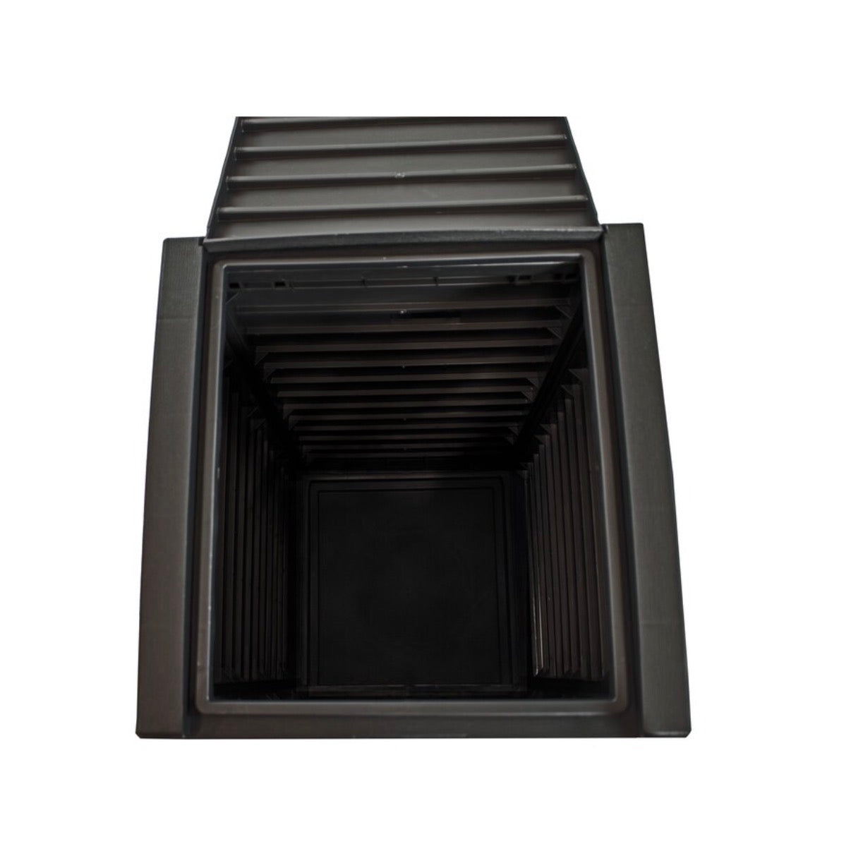 Sunnydaze 39 Gallon Patio Trash Can with Lid Outdoor Garbage Can with Built-in Drip Tray (New in Box) (Assembly Required)