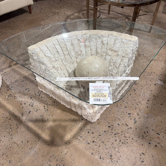 Vintage 1980s Postmodern Triangular Coffee Table