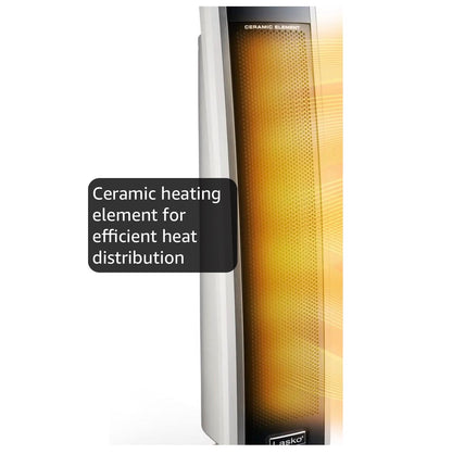 Lasko 29 Inch Ceramic Tower Space Heater with Remote Control 1500W Widespread Oscillation, 2 Heat Settings, Portable Heater for Indoor Use, Bedroom, Office, Timer, Overheat Protection (Black) (New in Box)