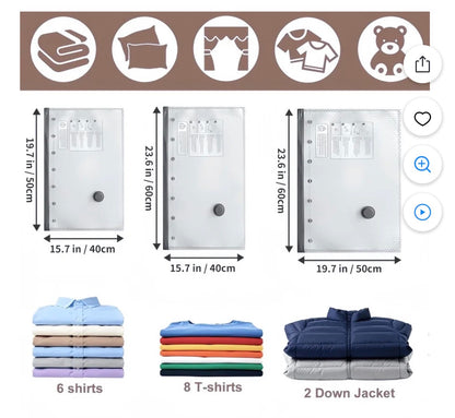 15 Pack Vacuum Storage Bags with Electric Pump, Space Saver Compression Bags for Travel and Moving, Reusable Airtight Sealer