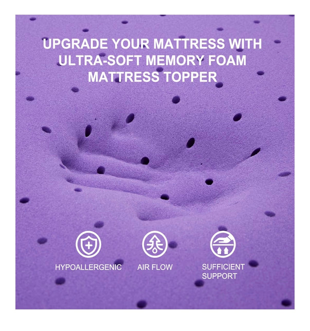 Sinweek 3 inch Twin Gel Memory Foam Mattress Topper