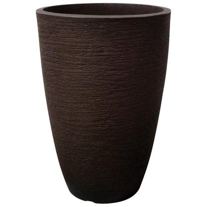 All Weather Proof Brown Modern Conic Outdoor Planter