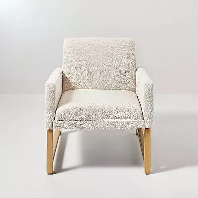 Boucle Upholstered Accent Arm Chair - Cream - Hearth & Hand with Magnolia