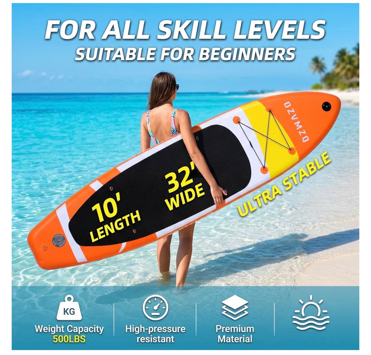 Standup Paddle Board Inflatable (Orange) (New in Box)