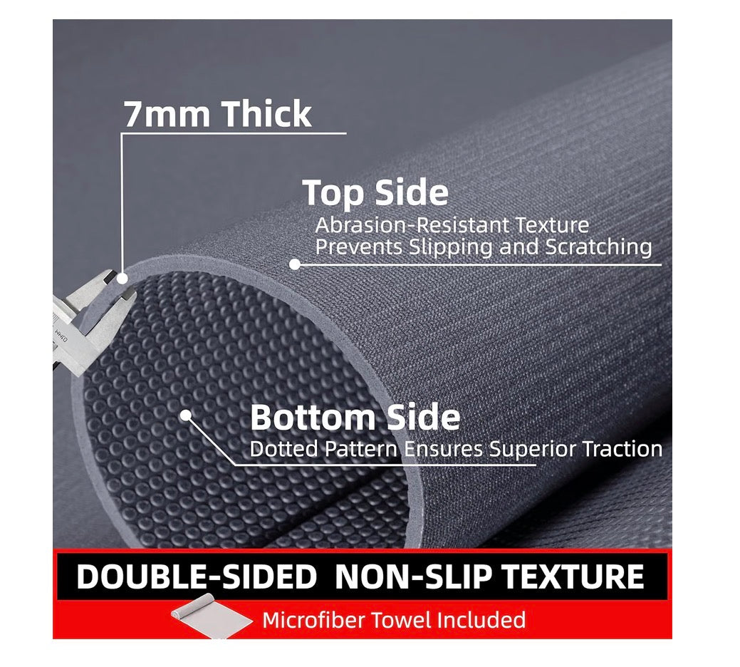 GymCope Large Exercise Mat for Home Workouts, 6 Ft. X 4 Ft.  Extra Thick Workout Mat, High Density Gym Mat for Cardio, Jump Rope, MMA, Weights Shoe Friendly Dark Gray (New in Box)