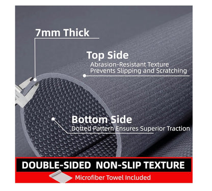 GymCope Large Exercise Mat for Home Workouts, 6 Ft. X 4 Ft.  Extra Thick Workout Mat, High Density Gym Mat for Cardio, Jump Rope, MMA, Weights Shoe Friendly Dark Gray (New in Box)