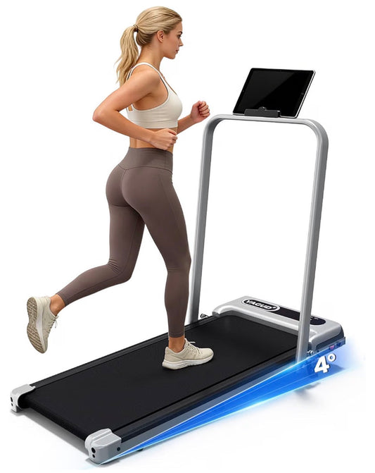 Walking Pad Treadmill for Home, Incline Walking Pad with Handle Bar Sturdy Foldable Handles Treadmill with Remote, Quiet Anti-Slip Portable Under Desk Walking Pad for Small Space at Home/Office (New in Box)
