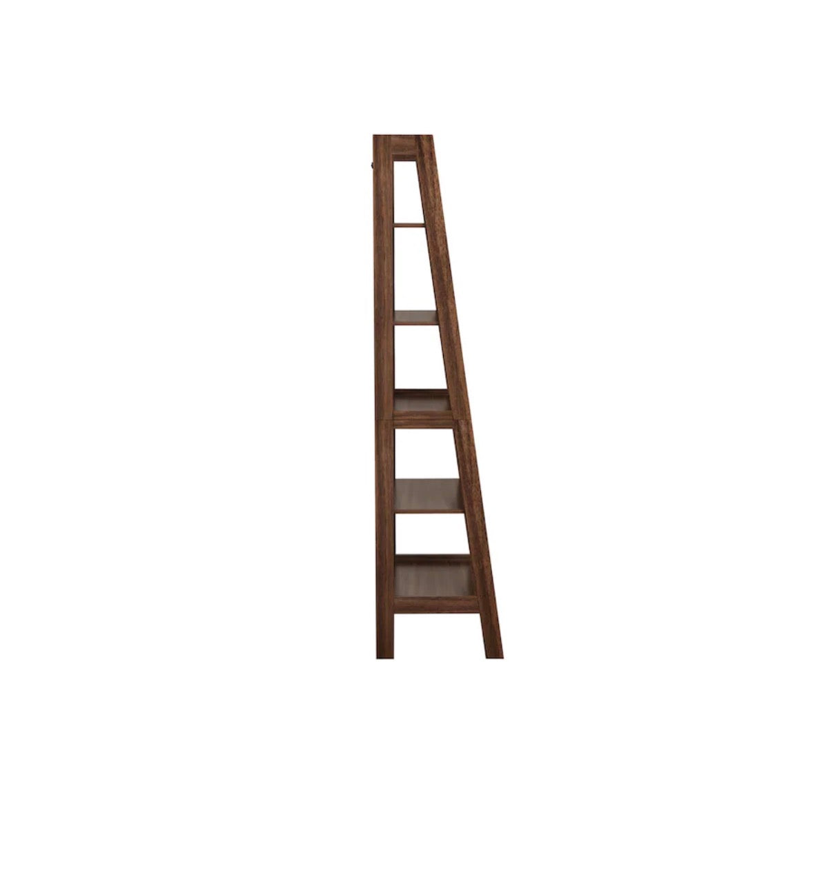 Composite Ladder Bookcase 20.5 Inch Width X 72 Inch Height X 18 Inch Depth (Dark Walnut) (New in Box)