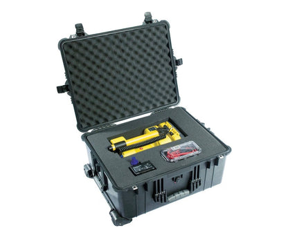 Pelican 1610 Case with Foam Water Tight Copolymer Case with Foam and Wheels for Telescopes, Camera Gear and Optics (Black) (New in Box)