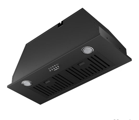 30 Inch Built in Range Hood Convertible with 600 CRM Suction (Black) (New in Box)