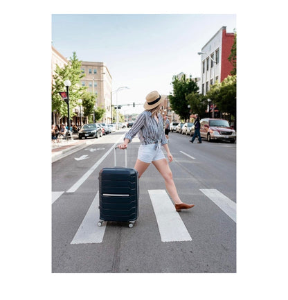 Samsonite Freeform 28 Inch Large Luggage with Dual 360 Degree Spinner Wheels - Checked Suitcase - TSA Lock, Airline-Approved - Lightweight Durable Polypropylene Expandable Hard-shell (Navy) (New in Box)