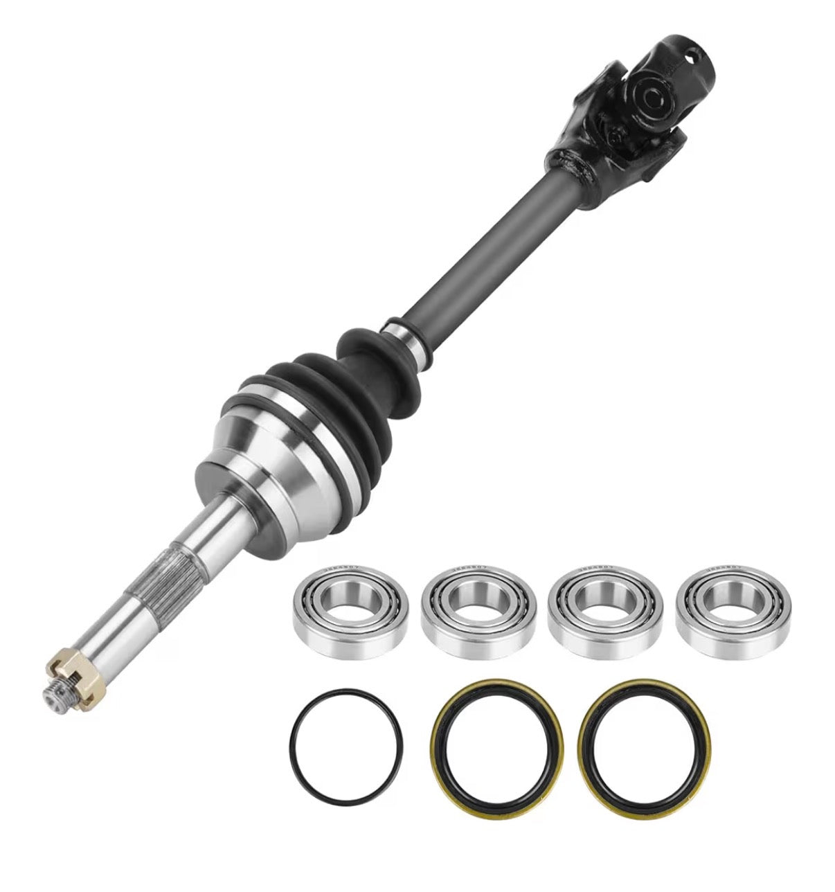 Front Left/Right CV Axle & Wheel Bearing Kit for Polaris Sportsman 335, 400, 500 Scrambler 400, 500 4X4 Xplorer 250, 300, 500 Big Boss 500 1997-2004, Replace for 2200960, 1380063, 1 Axle & Wheel Bearing