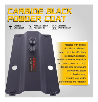 25000lbs Gooseneck Ball Plate Fit for 5th Wheel Rails, Gooseneck Adapter Hitch for Pickup Truck Bed Trailer Towing, 2-5/16 Inch Ball, Fits Industry Standard Rails, Carbide Black Powder Coat (New in Box)