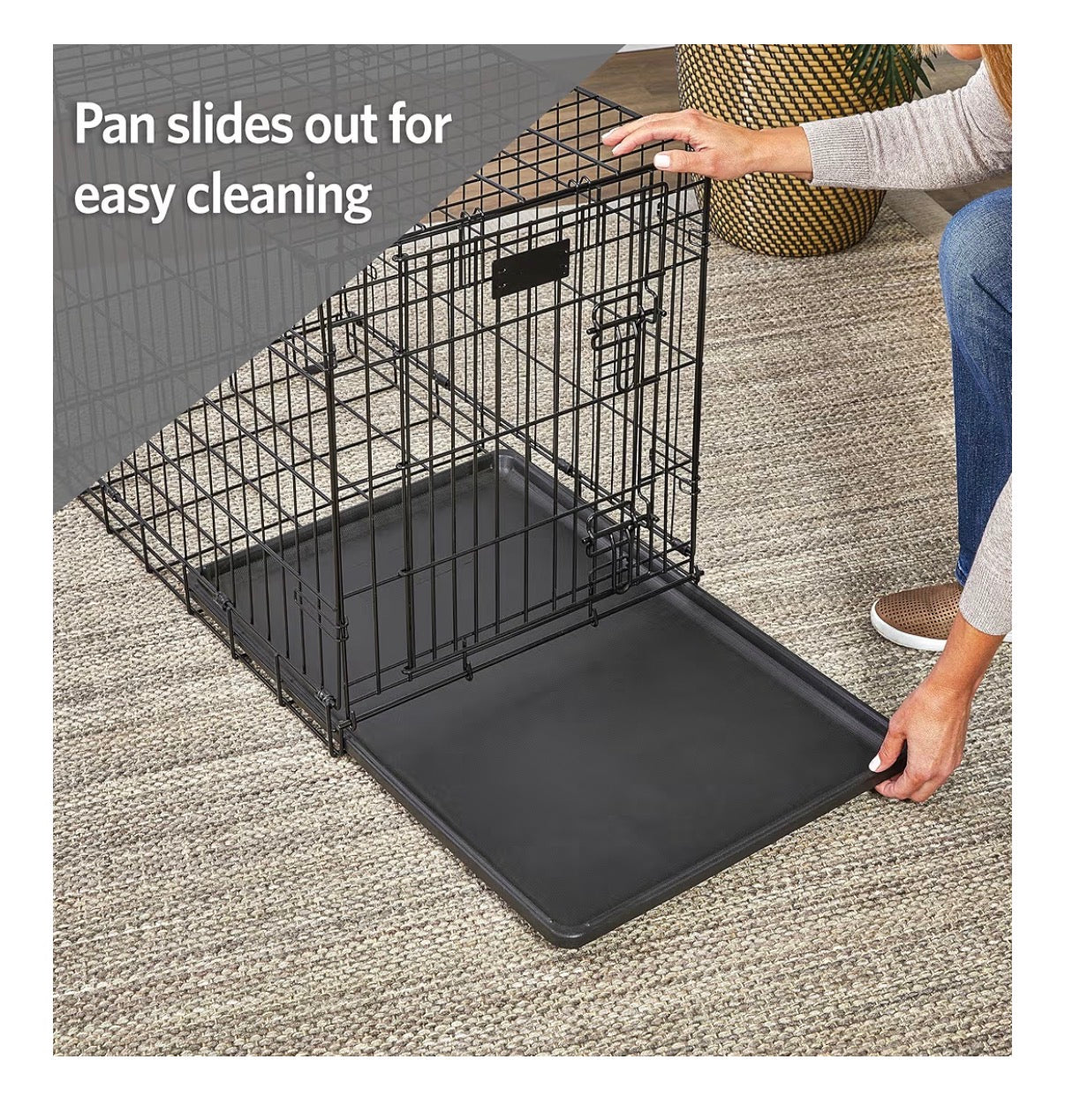 MidWest Homes for Pets 30 Inch Replacement Pan, Measures 29.06 Inch X 18.5 Inch X 1 Inch Universal Leak Proof Tray for Dog Crates & Multi-Purpose Use, Fits Most Standard 30 Inch Wire Crates