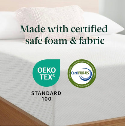Zinus Memory Foam 8 Inch Green Tea Mattress, Twin Pressure-Relieving Comfort & Full Body Support, Naturally Fresh, CertiPUR-US & OEKo-Tex Certified Safe Materials (New in Box)