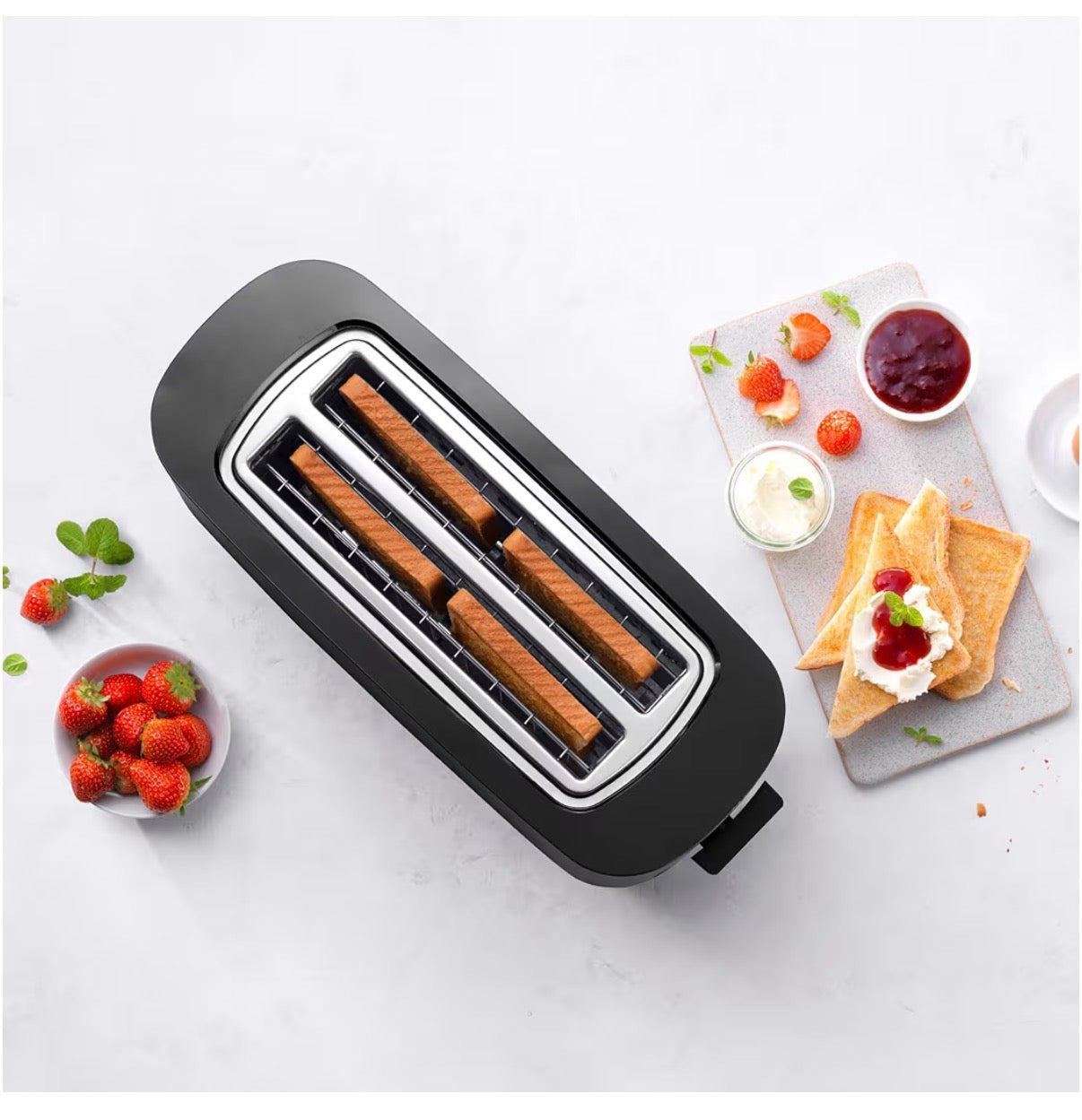 Zwilling Enfinigy 4 Slice Long Slot Toaster, Extra Wide 1.5 Inch Slots, Fits Bagels, Artisan Bread & Pastries - Conststant Toasting, Every Time Cool Touch Exterior for Safety (New in Box)