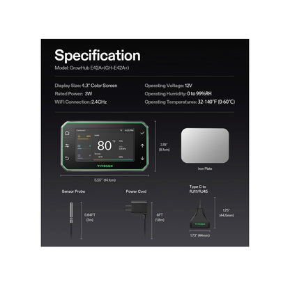 VIVOSUN E42A+ Growhub Environmental Controller for Grow, Smart App Control (New in Box)