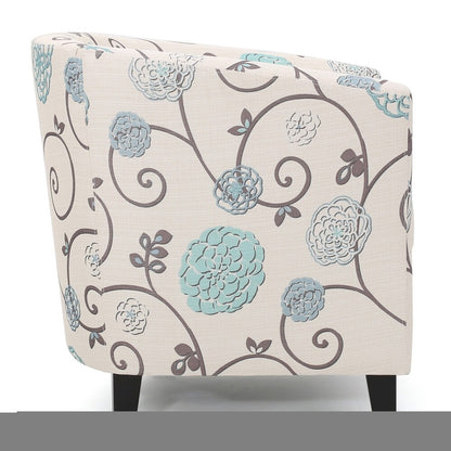 Accent Retro Living Room Chair with Ottoman
