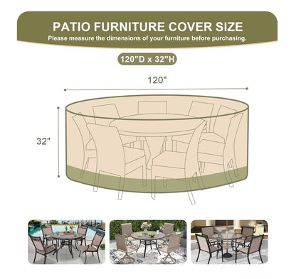 Outdoor Patio Furniture Set Cover (round)