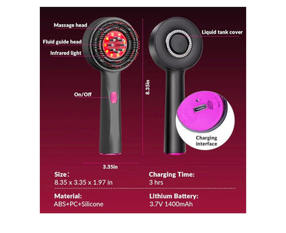 Scalp Massage Comb with Red Light Therapy Hair Growth Comb