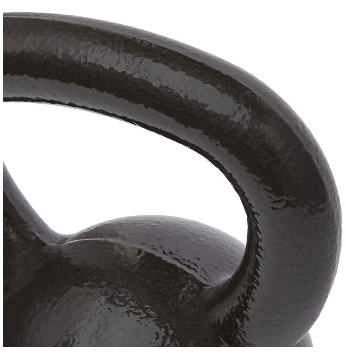 Amazon Basics Cast Iron Kettlebell for Strength Training, Textured Wide Handle (Black) (New)
