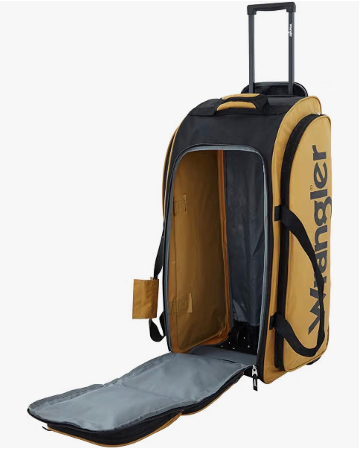 Wrangler Wesley Rolling Duffel Bag, Large 30 Inch (Ambergold) (New in Package)